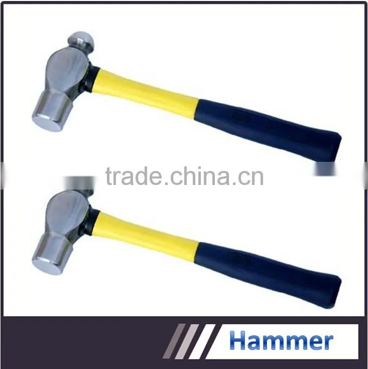 Tangshan hand tools ball peen hammer with wood & fiberglass handles
