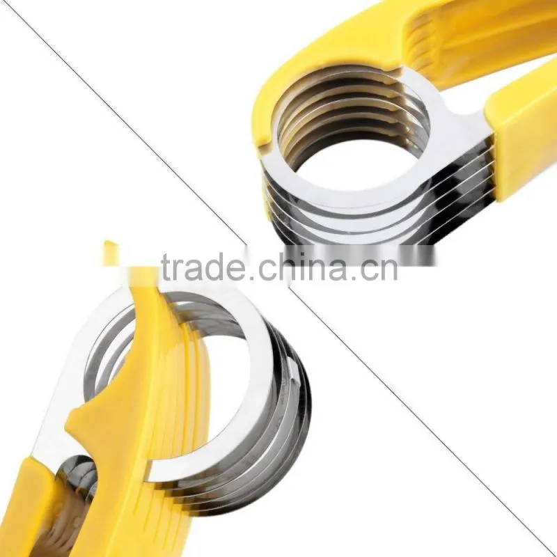 Stainless Steel Banana Slicer Fruit Cutter Cucumber Chopper Salad Kitchen Tool