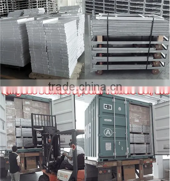 Flower pot cart metal mesh cart