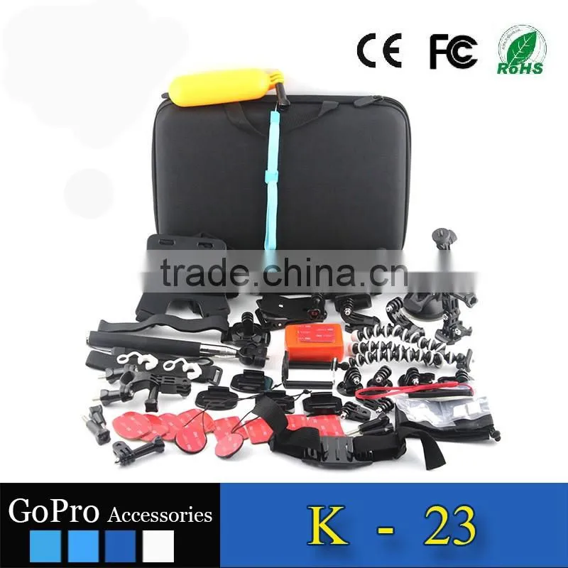 2016 hot selling products kit used for gopros heros 4 accessories kit mount sport camera case