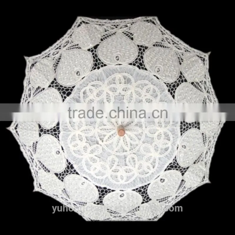white Lace parasol craft umbrella