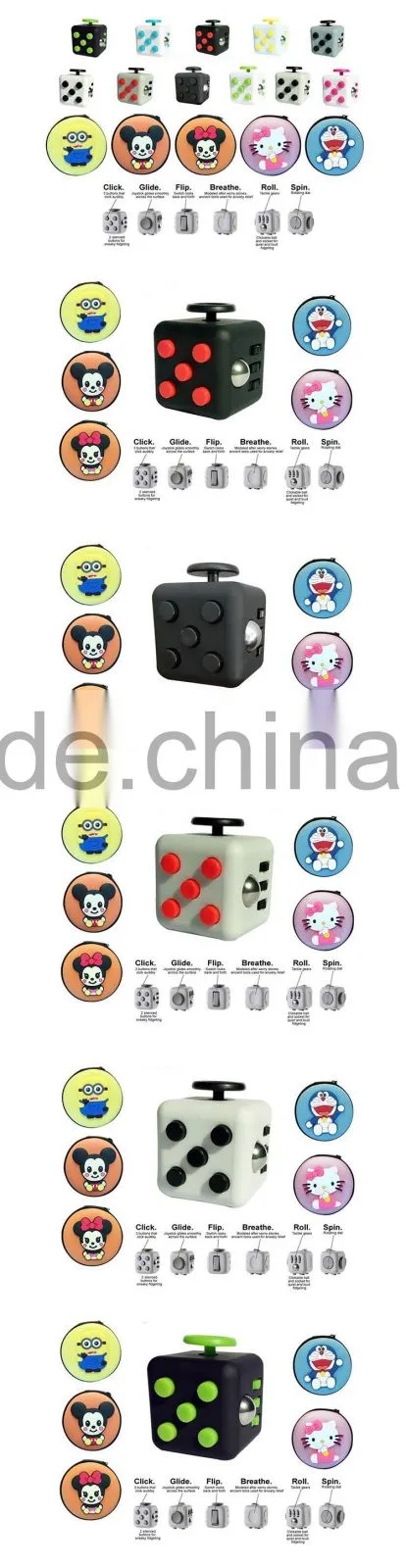 New package relieves anxiety toys fidget cube in storage bag
