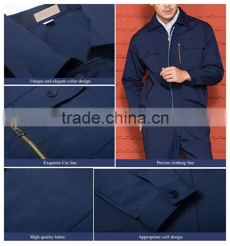 Unisex Navy Blue Cotton Twill With Zip Flap Buttons Work Jacket