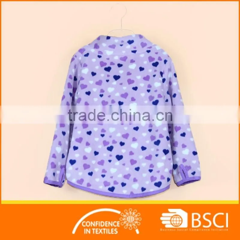 Winter Down Full Printed Polar fleece Girls coat