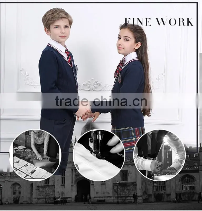High quality knitting cardigan beautiful school uniform