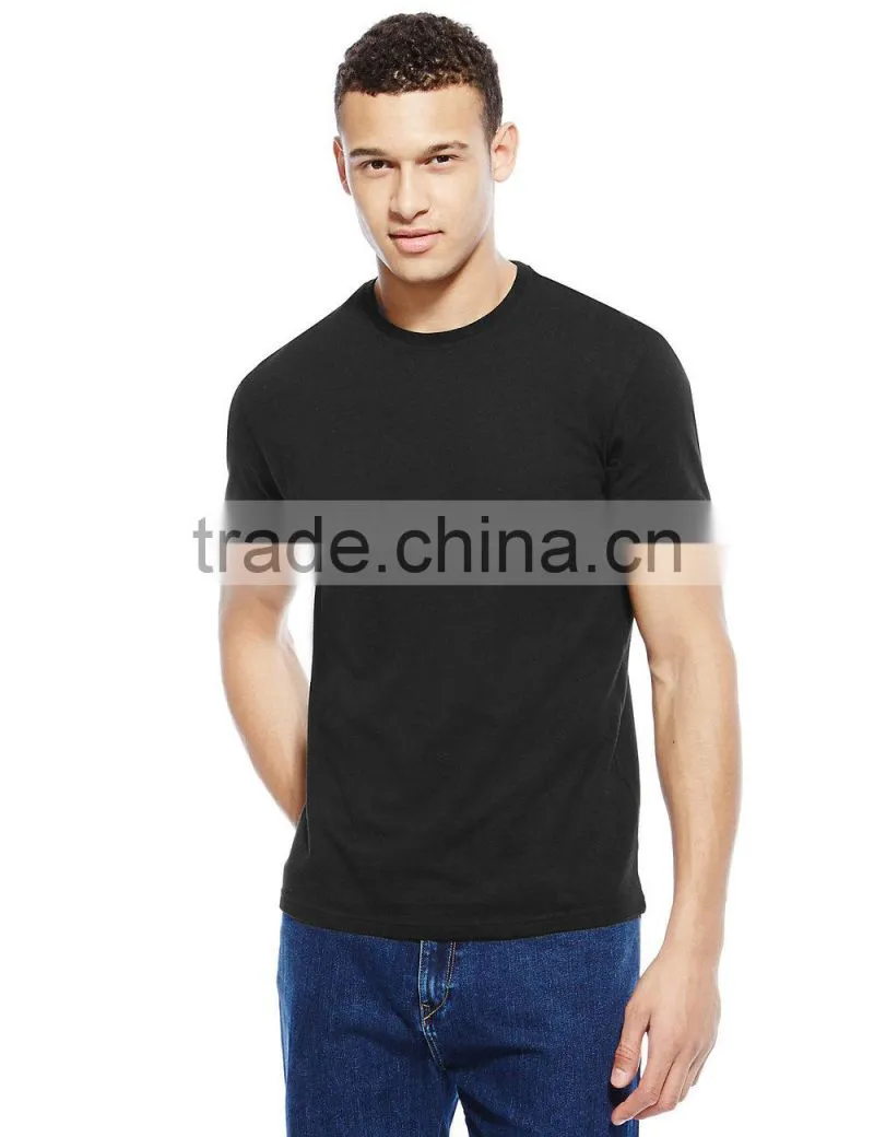 soft touch black plain t shirt men