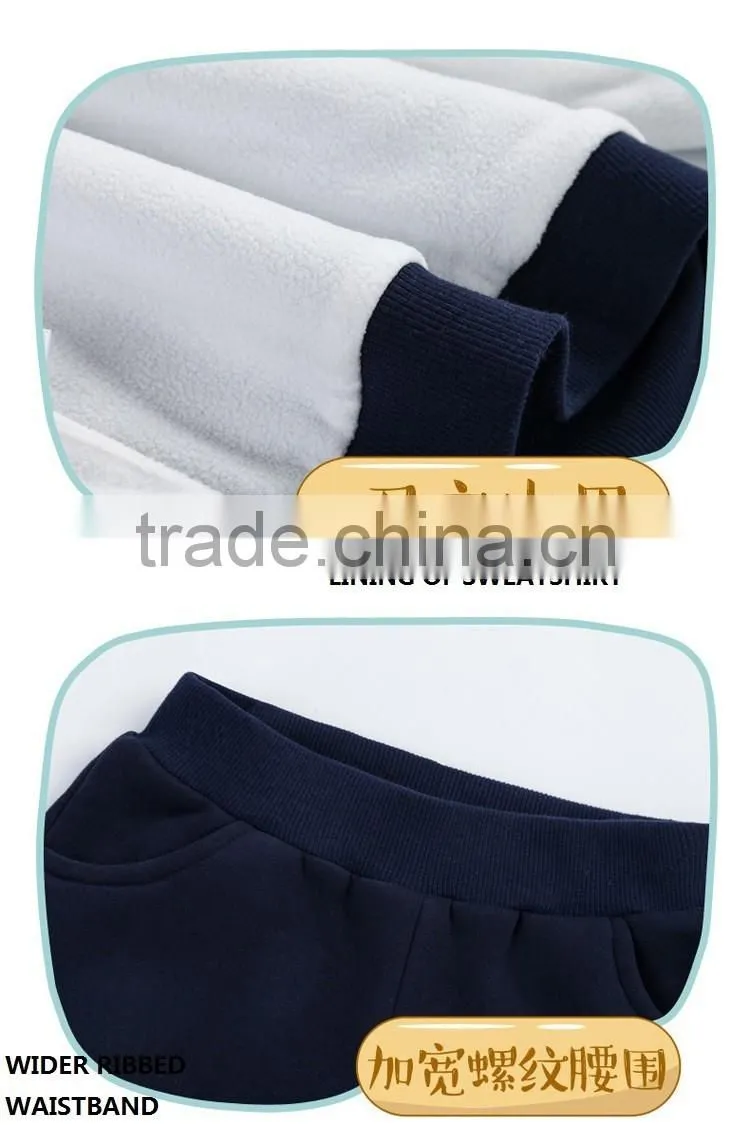 custom fashion and quality baby girls boys winter warm 3pcs clothing sets