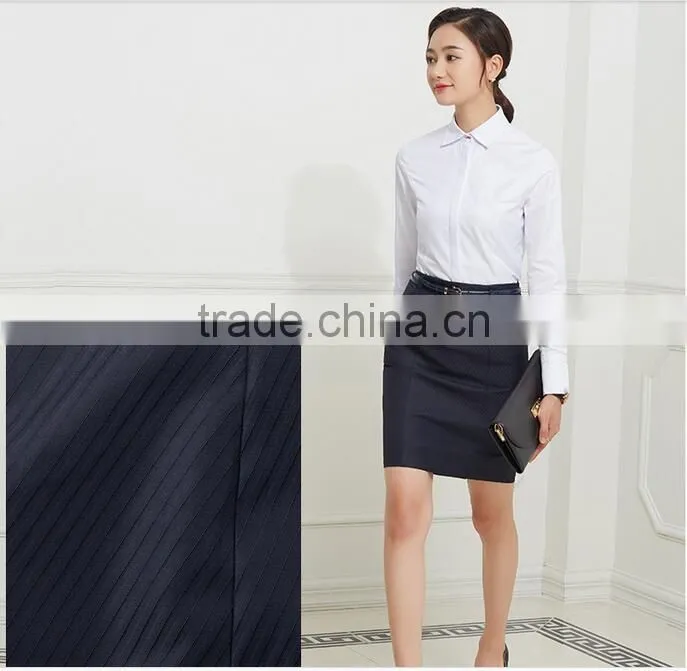 Stylish Design chantilly white shirt Strip Skirt Ladies Formal Suits Designs