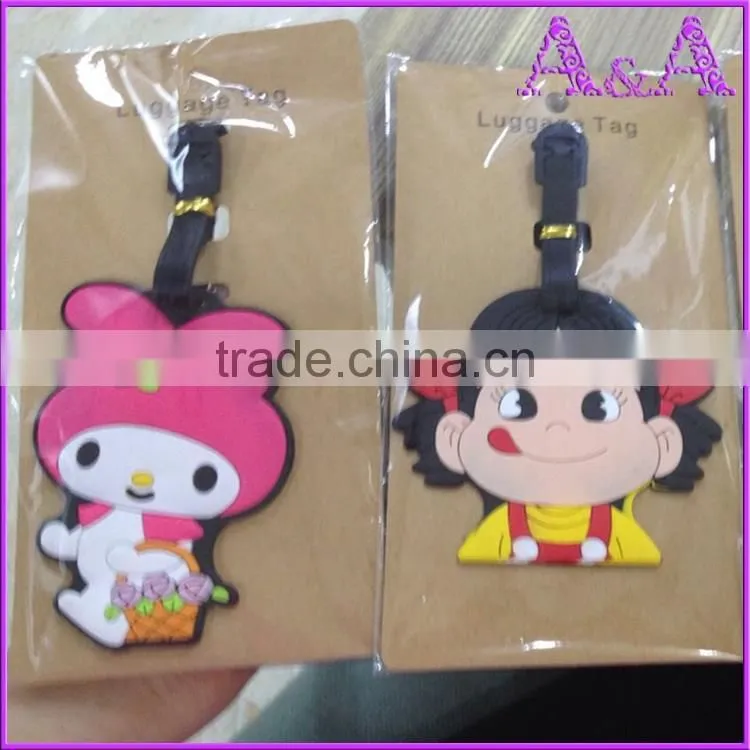 Fashion custom gift airplane soft pvc pu leather luggage tags