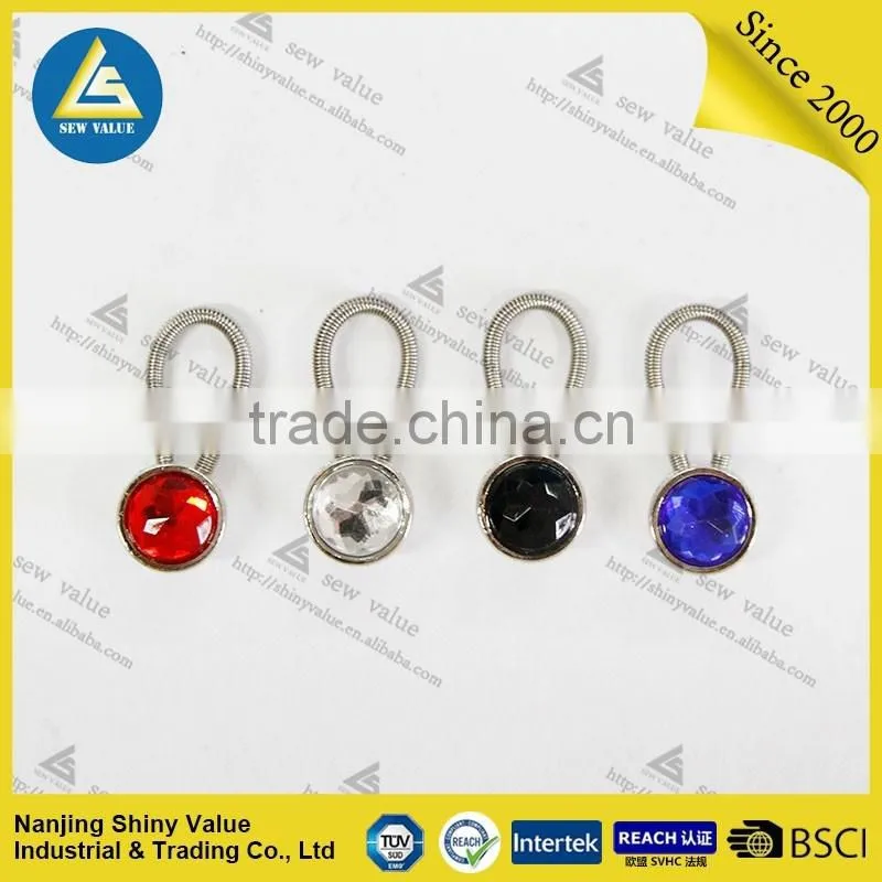 Designed for overweight metal button collar extenders in high tension with beautiful diamond decorated