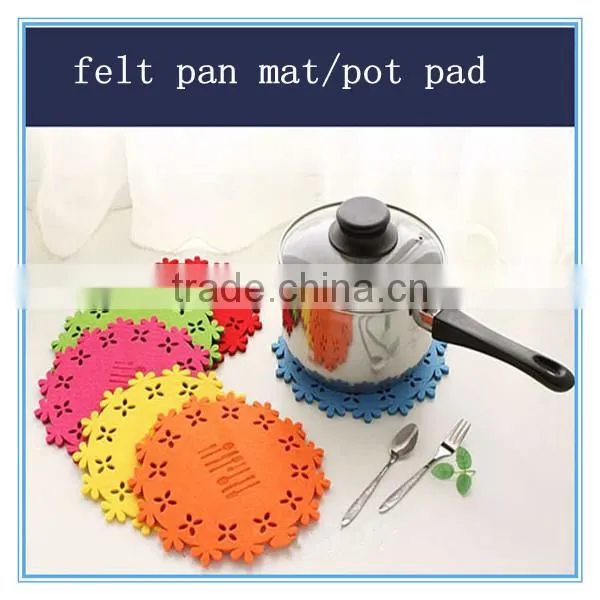 factory customized laser cut felt coffee pot mat