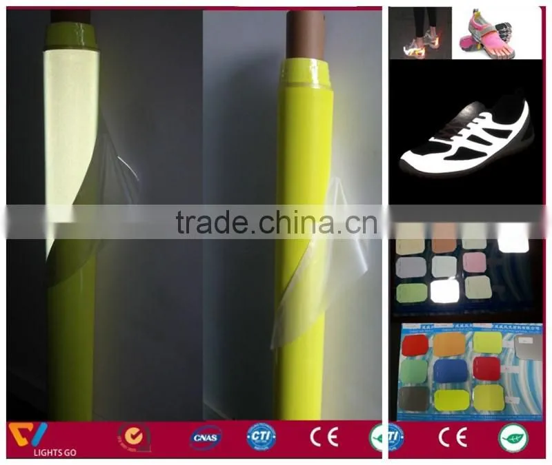 TPU Manufacturers raw material film lamination 100%synthetic reflective polyurethane leather for belt