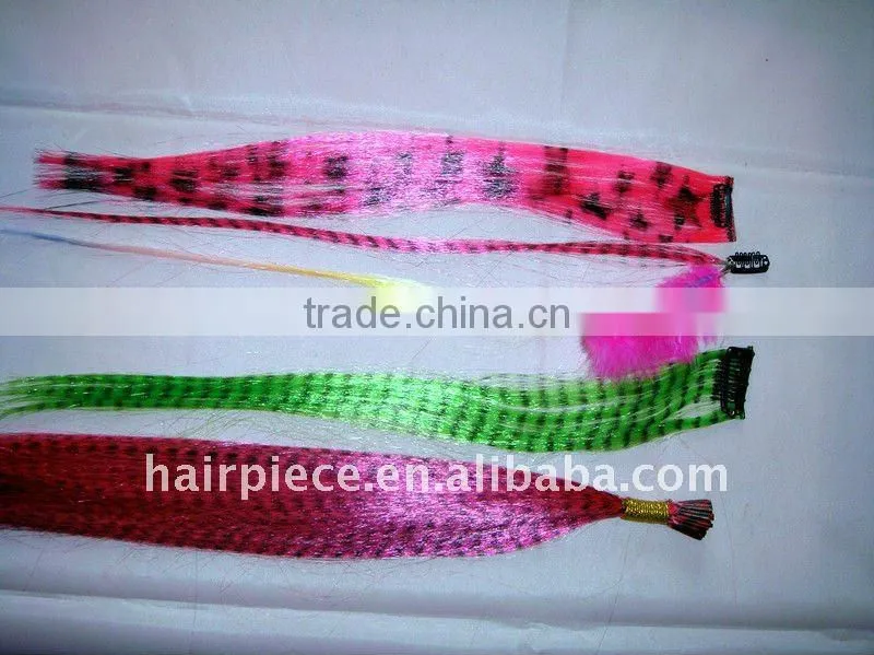 synthetic feather hair extension or human hair feather extension feather hair extension