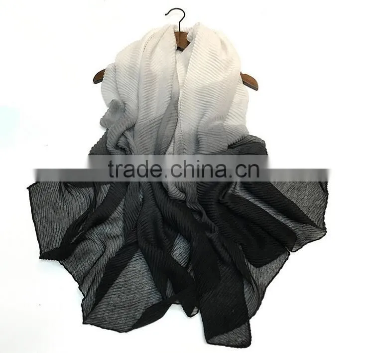 New creative fashion color gradual change scarf women spring summer scarves shawl