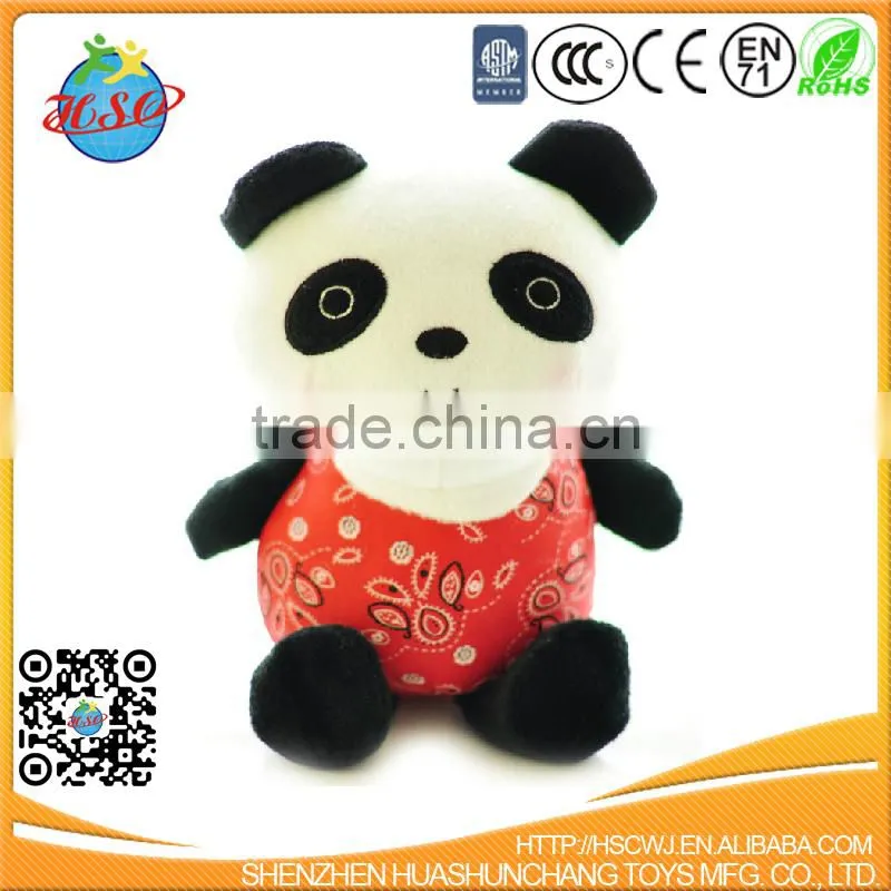 8" Medium Cartoon Cuddle Softer Stuffed Plush Bamboo Panda Bear Animal Toy for Kids