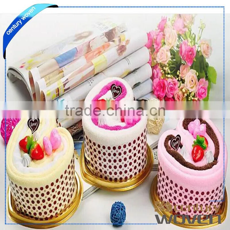 Fashion design luxury cake towel for wedding birthday