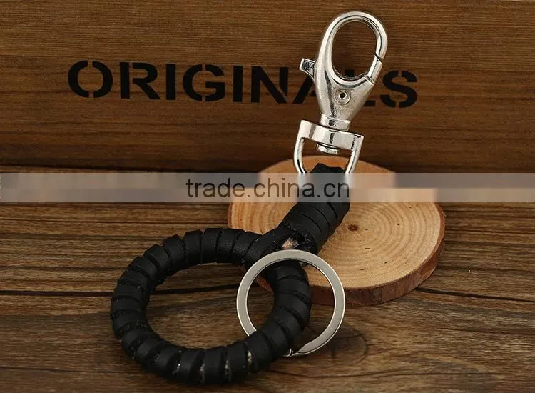 Punk Men PU Leather Keyring Keychain Key Ring Chain Keyfob,Llavero