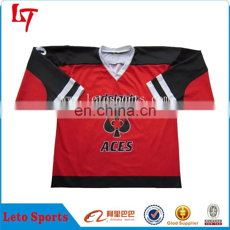 Custom sublimated printing ice hockey shirt /Team canada hockey apparel for sale