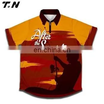 custom sublimated short sleeve fishing shirts