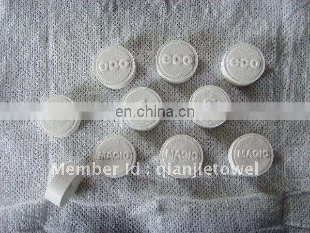 Eco-friendly mini magic compressed facial tablet tissue for face cleaning
