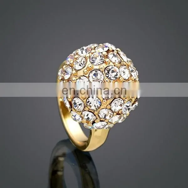 Hot Selling Diamond Paved Gold Sparkling Knuckle Ring Wedding Jewelry