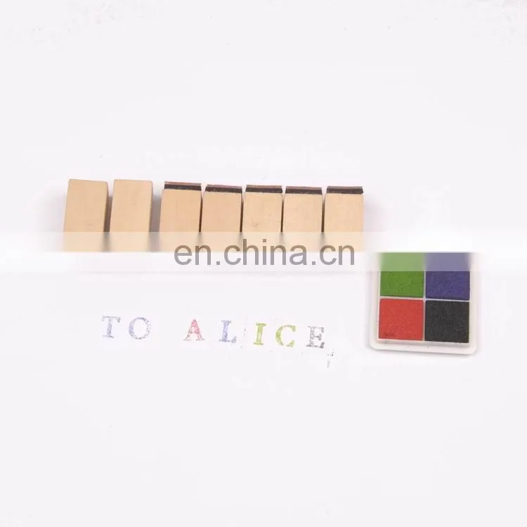 2017 Hot Sales Custom Kids Rubber Stamp Letters Embossing Stamp Kit