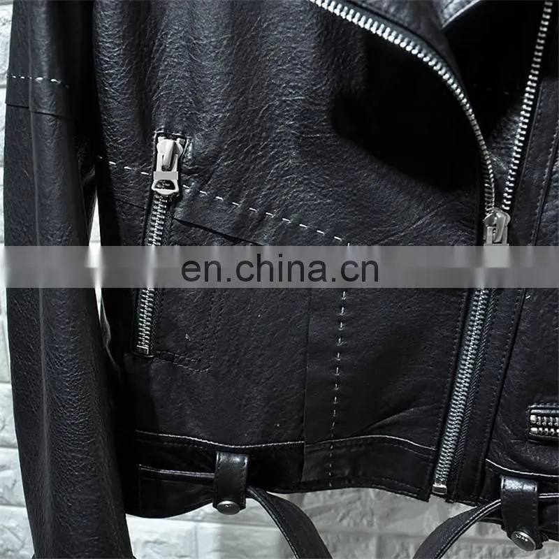 Italian Soft Jacket Genuine Lambskin Leather Slim Leather Jacket Woman Color
