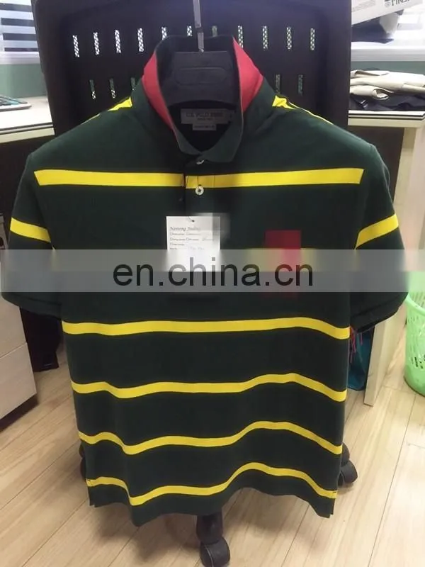China Supplier Custom Mens Cotton Polo Shirt, Yarn Dyed Stripe Bulk polo shirts