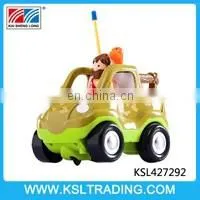 Mini 2 channel cartoon rc car fire engine toys for kids