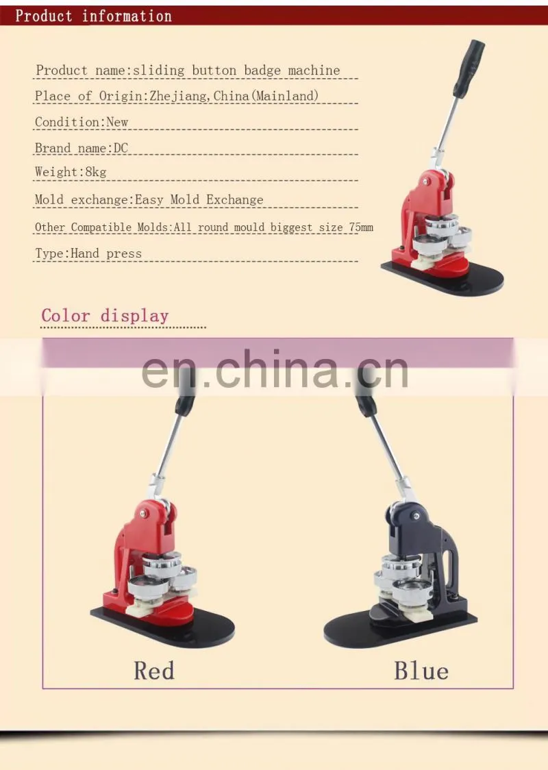 New low-price compatible with other shape mold round button badge machine manufacturers including 44 a set of mould