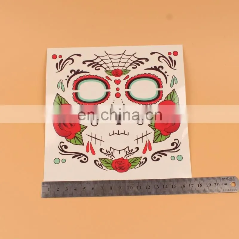 Halloween Decoration Costume face tattoo sticker for Horror Cosplay Halloween Party