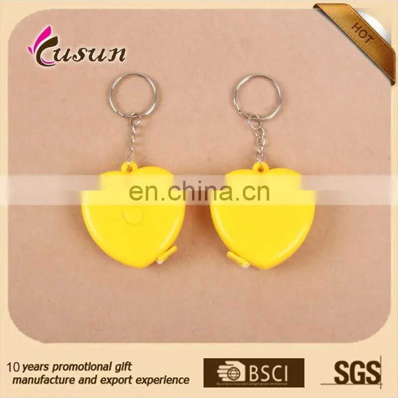 Plastic heart shaped great material custom tailor measure tape