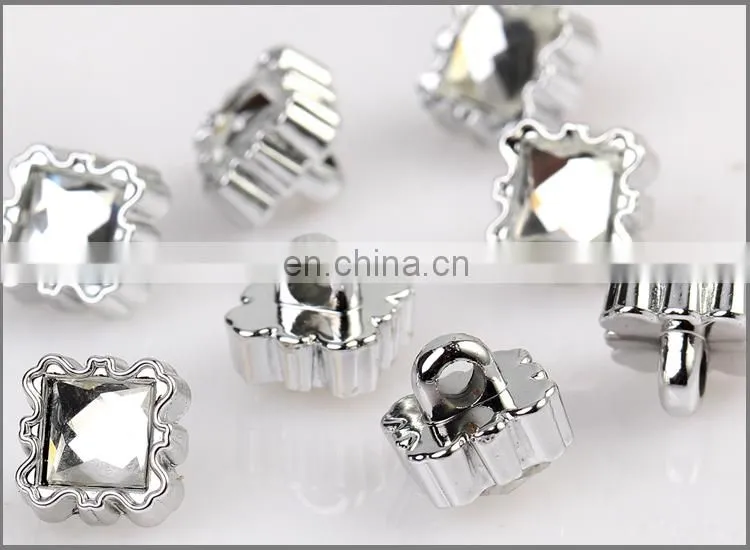 Fancy Clear Uv Plating Resin Shirt Button BA60343
