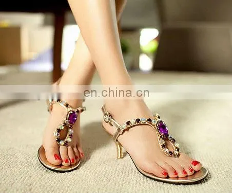 Wholesale beads rhinestone sandal accessories for lady