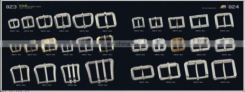 Song A Metal Customized Zinc alloy thong buckle shiny color 32mm pin buckle