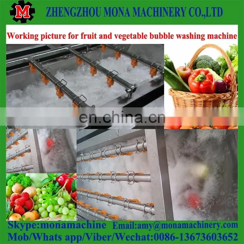 High Speed Ozone sterilizing vegetable washing machine / Bubble fruit washing machine