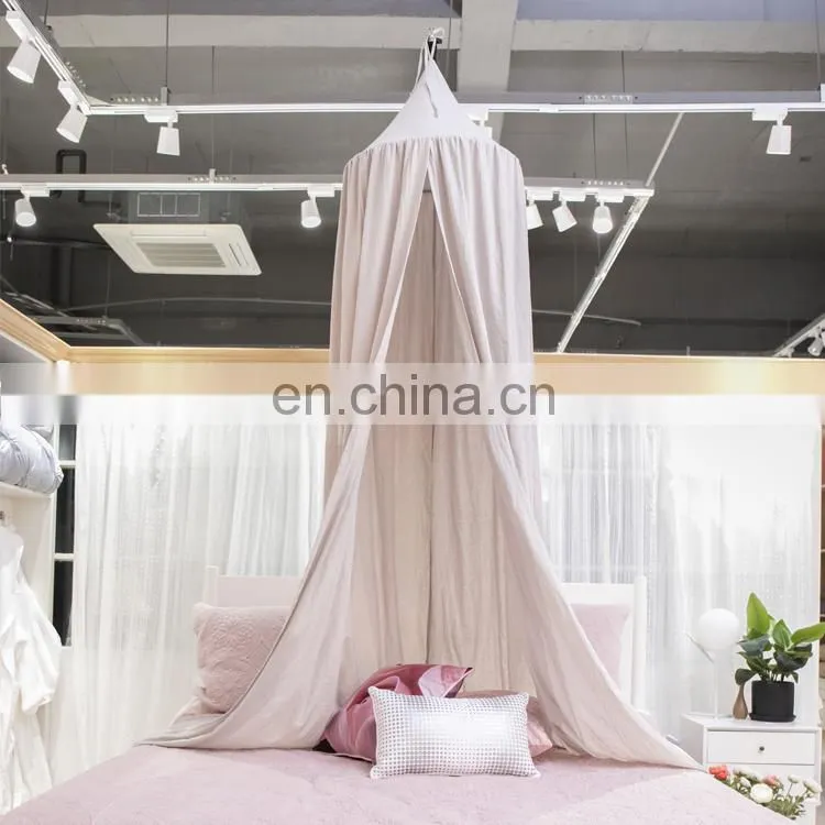 Decoration Ins Pink Cotton Princess Castle Bed Canopy Mosquito Net for Kids Baby and Adults