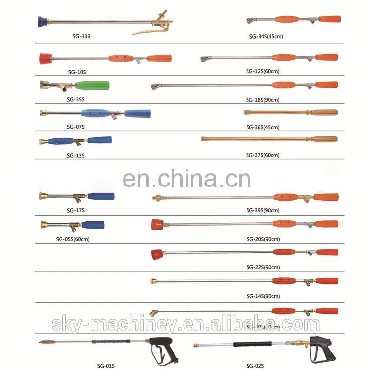 sprayer parts agricultural pressure water power sprayer gun