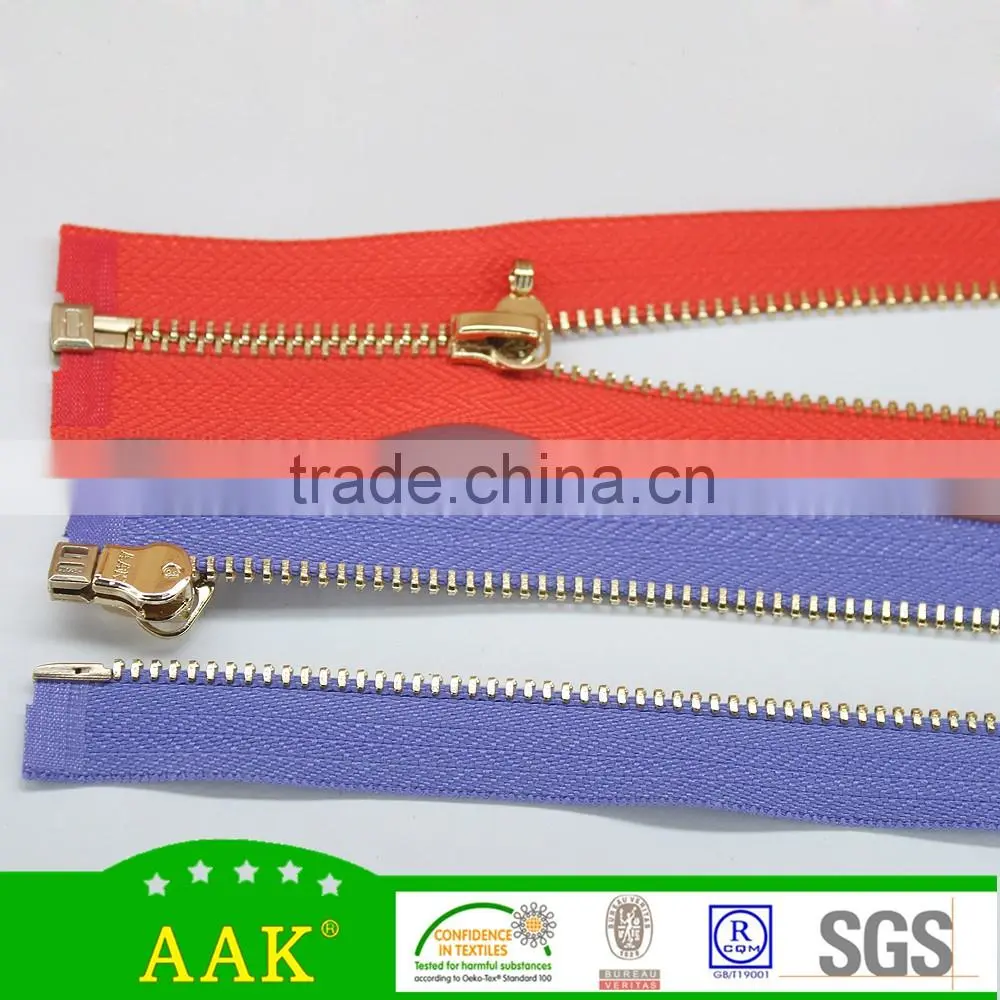 #3 Light gold teeth Separating paint metal zipper