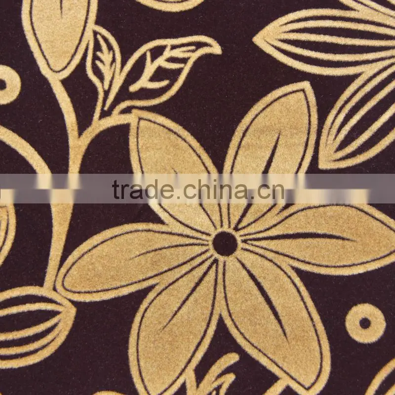New arrival flock on flock for sofa seat cover fabric /flocked upholstery fabric/flocked sofa fabric velvet