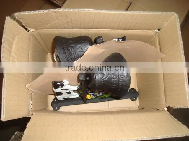 (1063) wrought Iron decorative jingle bell metal artware animal welcome doorbell