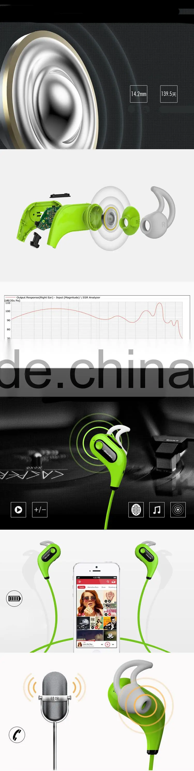 Bluedio S6 Bluetooth earphone with mic bluetooth 4.1 bluedio bluetooth headset manual