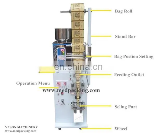 2-99g Automatic Bag Packing Machine Can Printing Bag with Logo