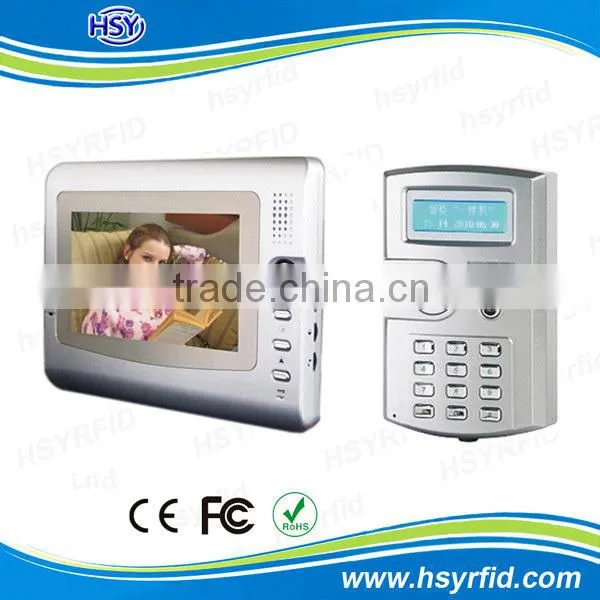 Handfree audio video CMOS camera security video door phones with keypad