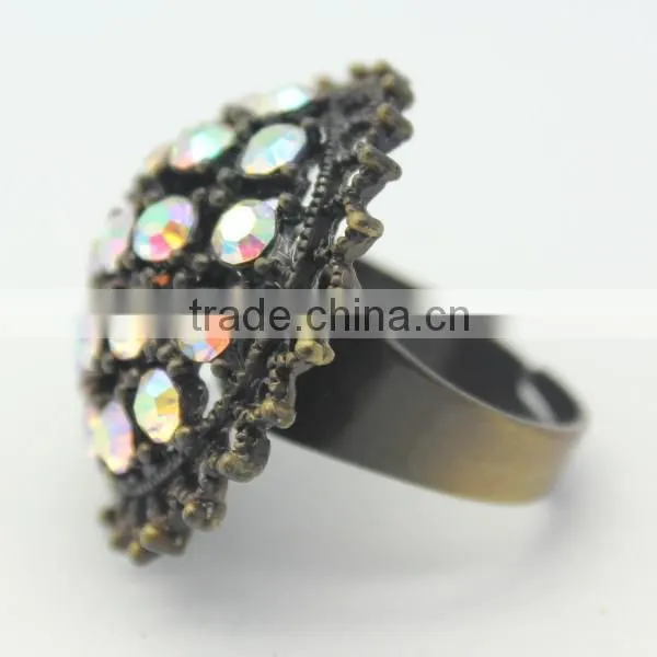beautiful rainbow crystal ring