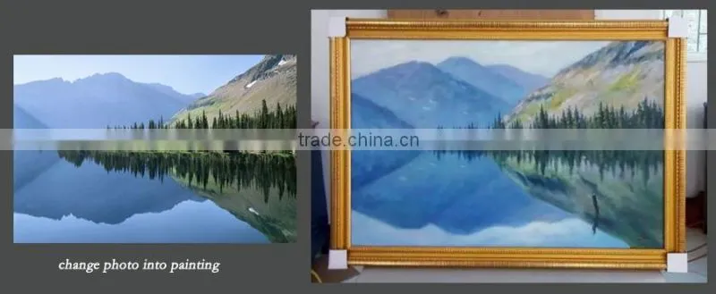 create impression oil painting from photograph landscape 01