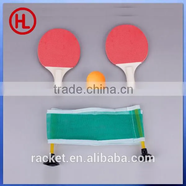 mini desktop indoor game poplar wooden table tennis racket with table tennis ball set wholesale