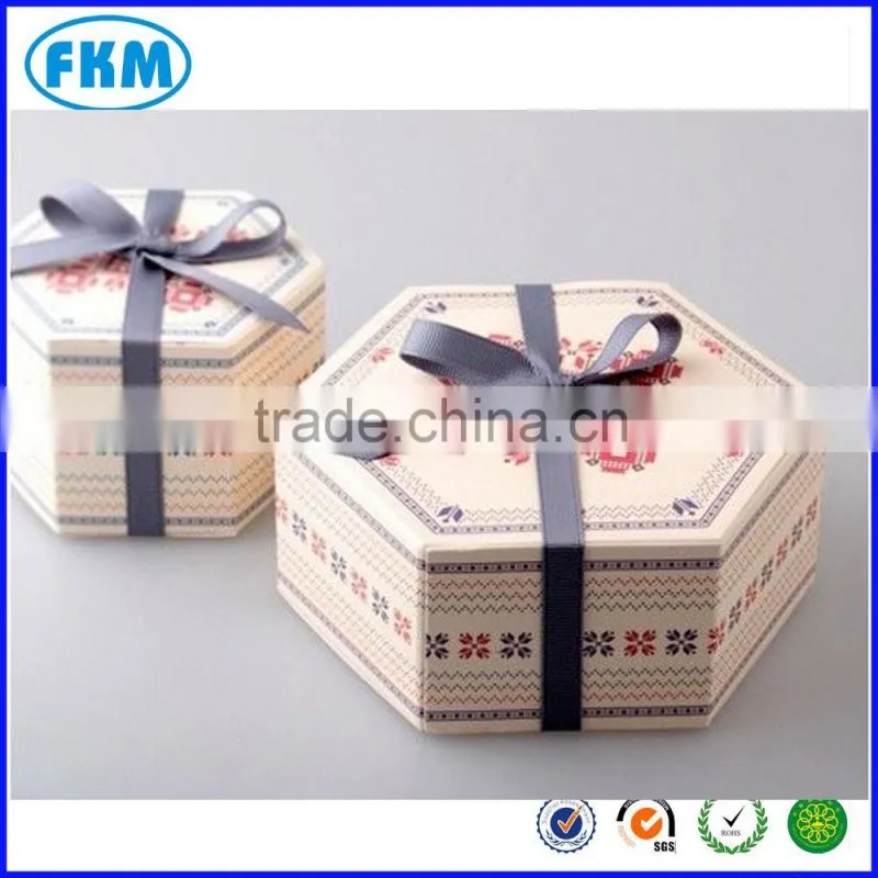 hexagon paper gift box with China supplier