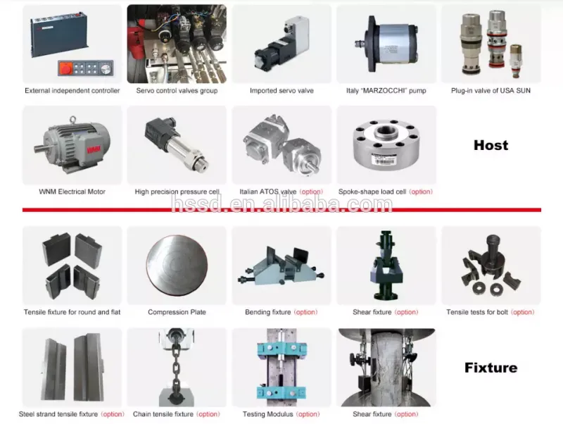 HST China Servo Hydraulic Testing Machine Hydraulic Material Testing Equipments Universal Testing Machine