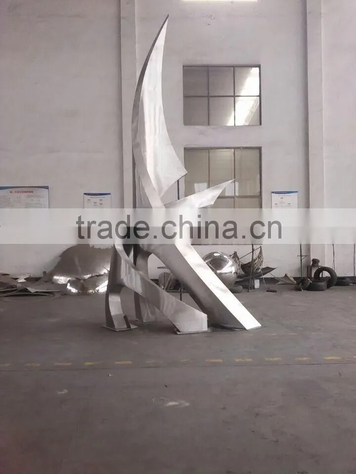 Large Modern Abstract Arts Stainless steel Animal Dophin Sculpture for Garden decoration
